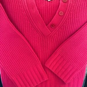 Equipment V-Neck Sweater - Bold Red